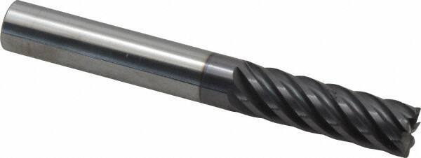 Accupro 1/2" Diam 7 Flute Single End Solid Carbide 0.03" Corner Radius End Mi...