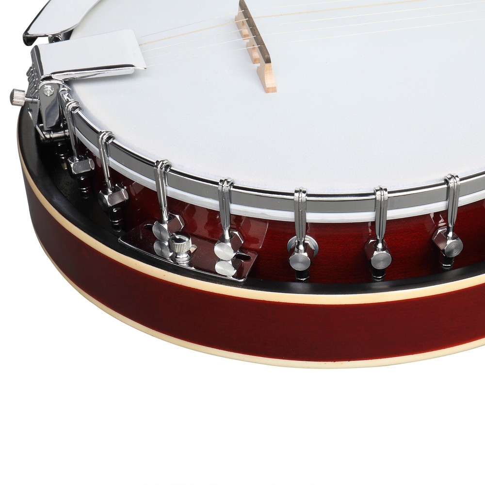 5 String Right Hand Banjos Set with Closed Solid Sapele Back Mahogany Neck