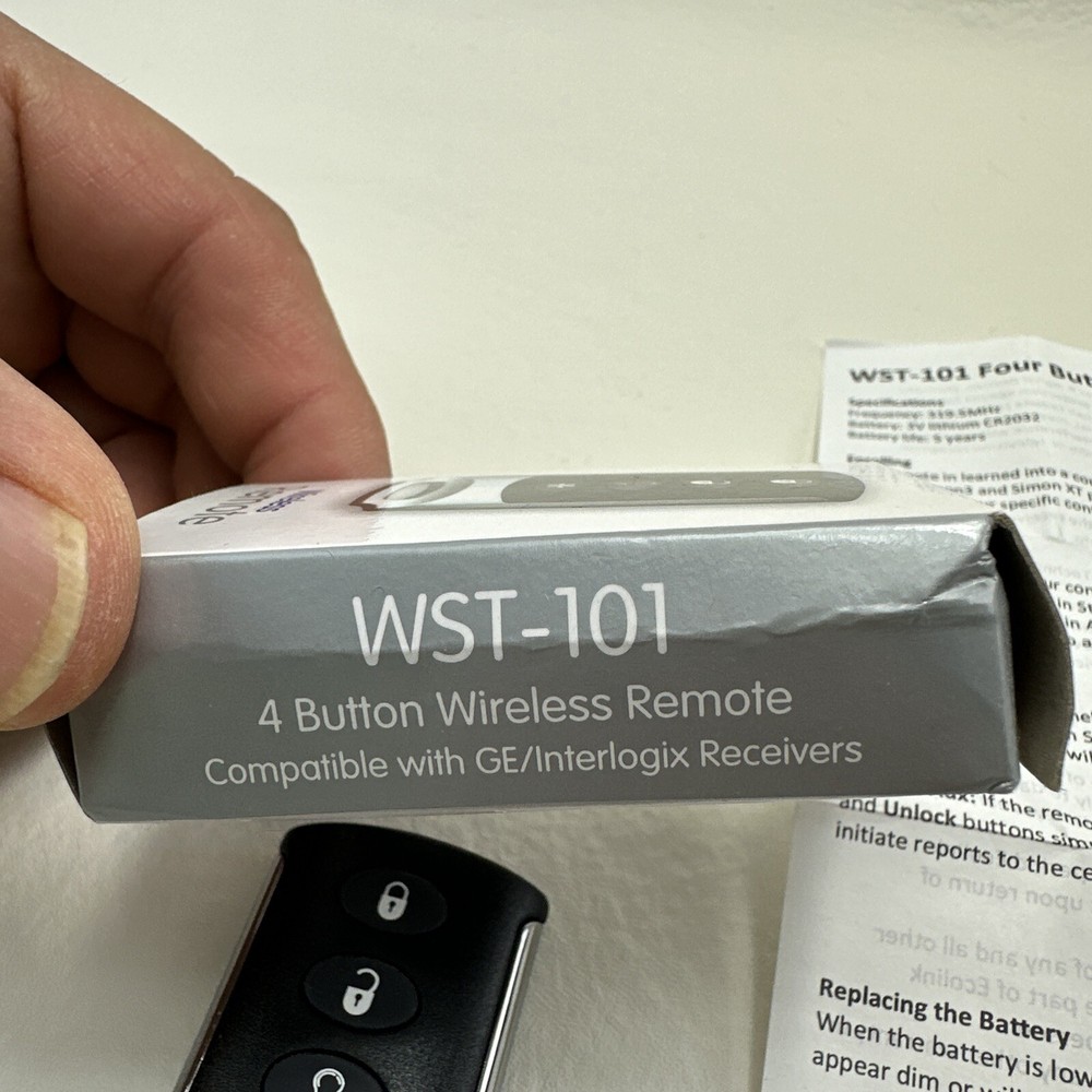 Ecolink WST-101 4 Button Wireless Remote New