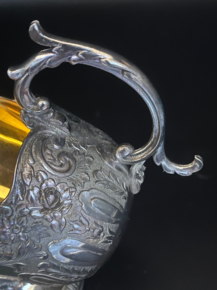 Vintage Leonard Silver Plated Sugar Scuttle With Scoop