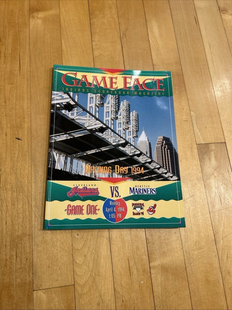 Cleveland Indians Opening Day Program vs. Mariners April 4, 1994 UNSCORED - NICE