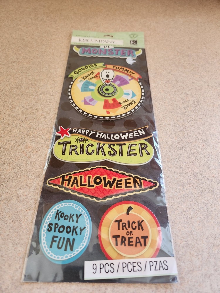 K&Company~Spooky~Adhesive Chipboard