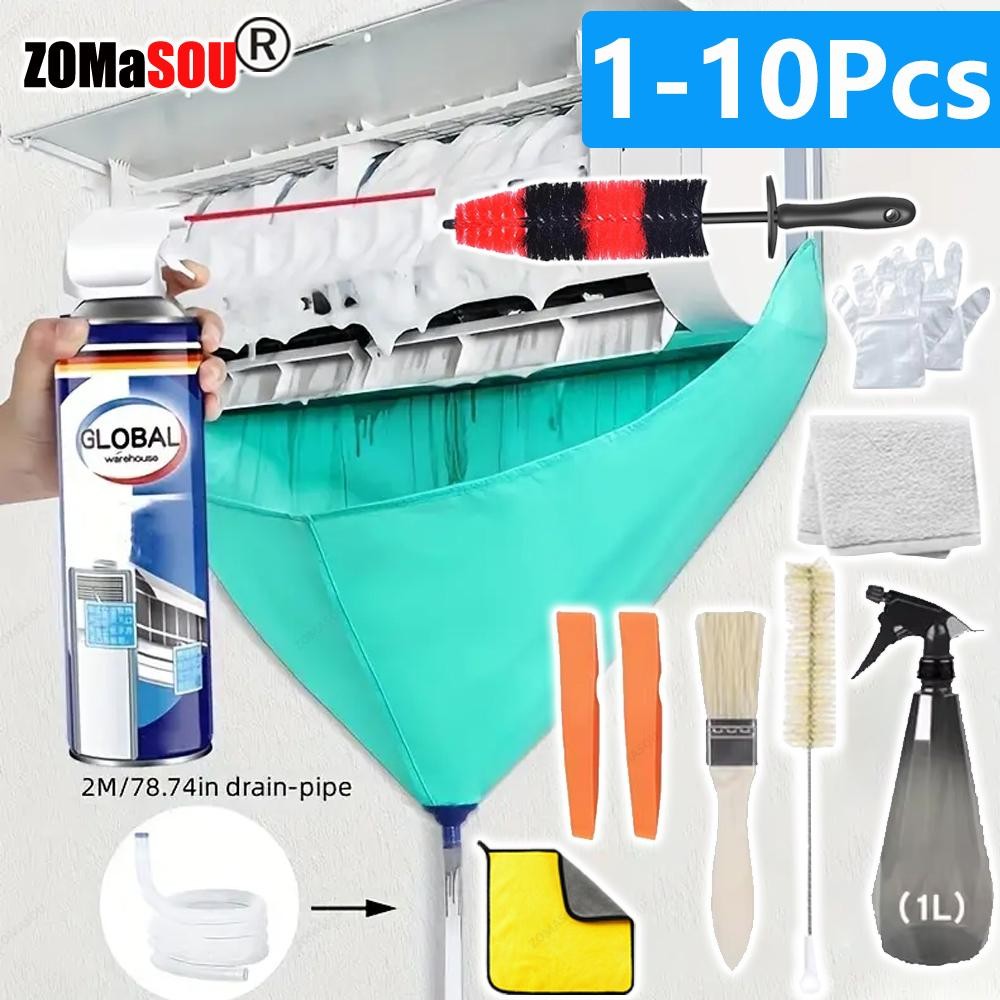 1-10pcs Air Conditioner Cleaning Bag Kit Waterproof Drain for Washing Conditioni