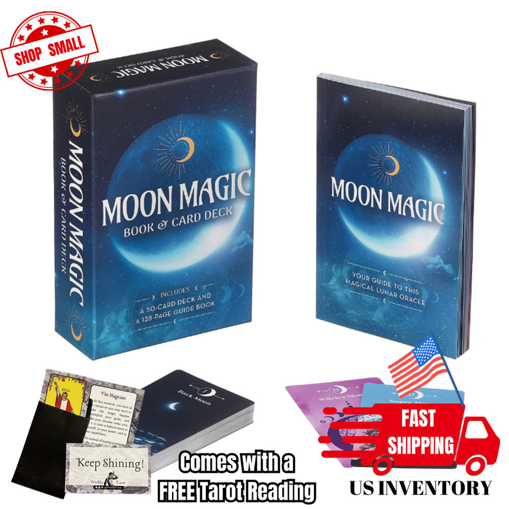 Moon Magic Book & Tarot Oracle Card Deck:  50-Card Deck and a Guide Book