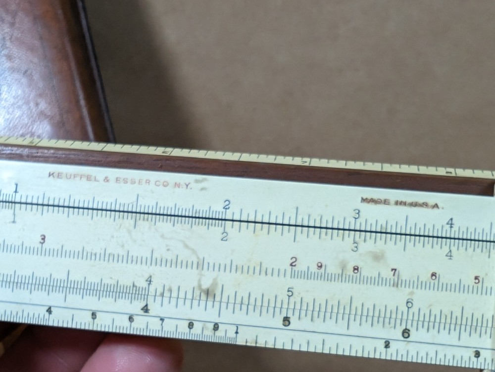 K&E Keuffel & Esser 4053 Log Log Duplex Decitrig Slide Rule w/ Case