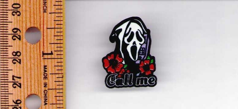 Scream Ghostface "Call me" Enamel Pin NEW