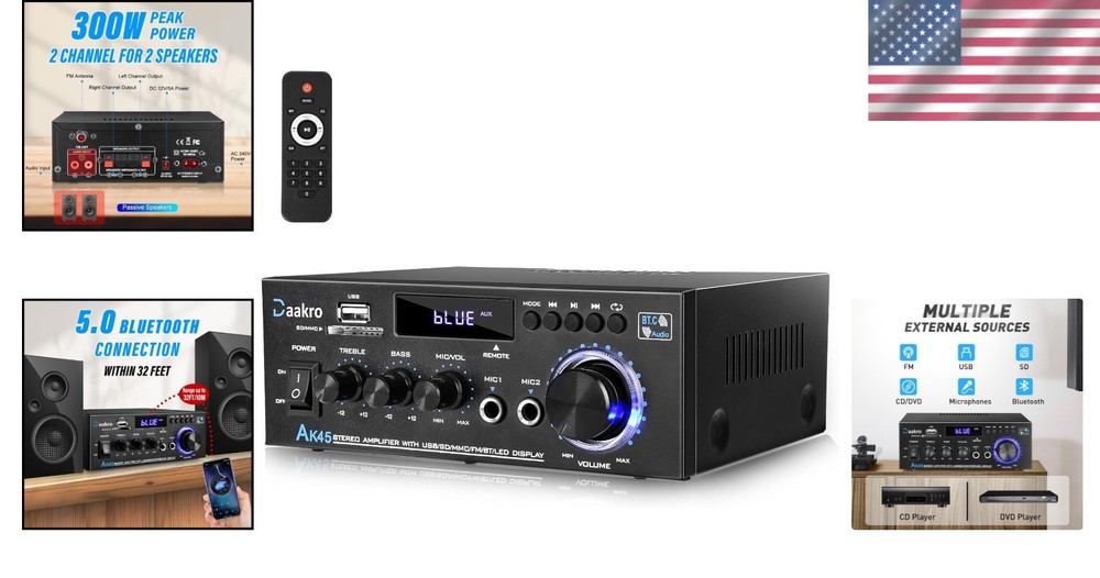 Portable Wireless Bluetooth Amplifier