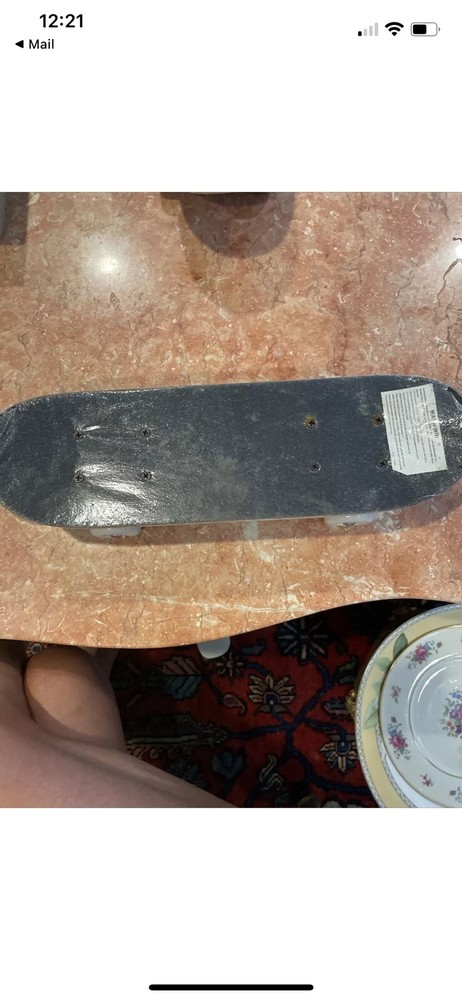 Mini Skateboard 17" × 5" Black And White