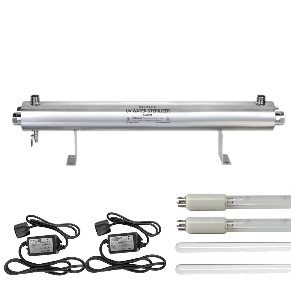 110W Ultraviolet Light Water Filter 24 GPM UV Large Home Commercial