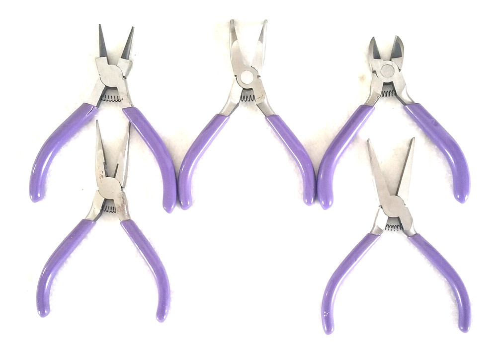 Beading Pliers 5 Different Kinds Plastic Handles