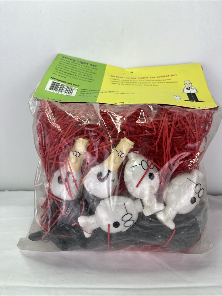 Dilbert & Dogbert Christmas String Light Set Sealed 12' Long United Features