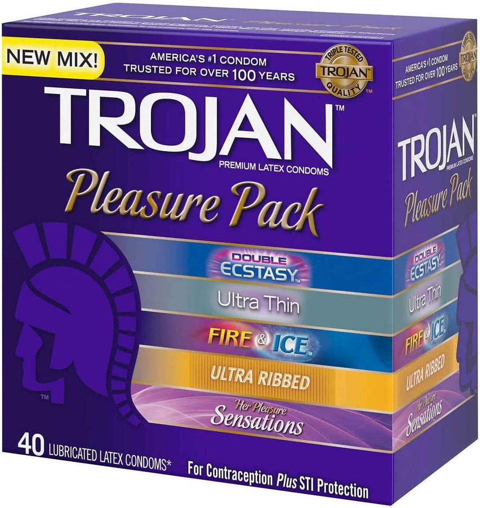 Pleasure Pack, Assorted Condoms, 40 Count