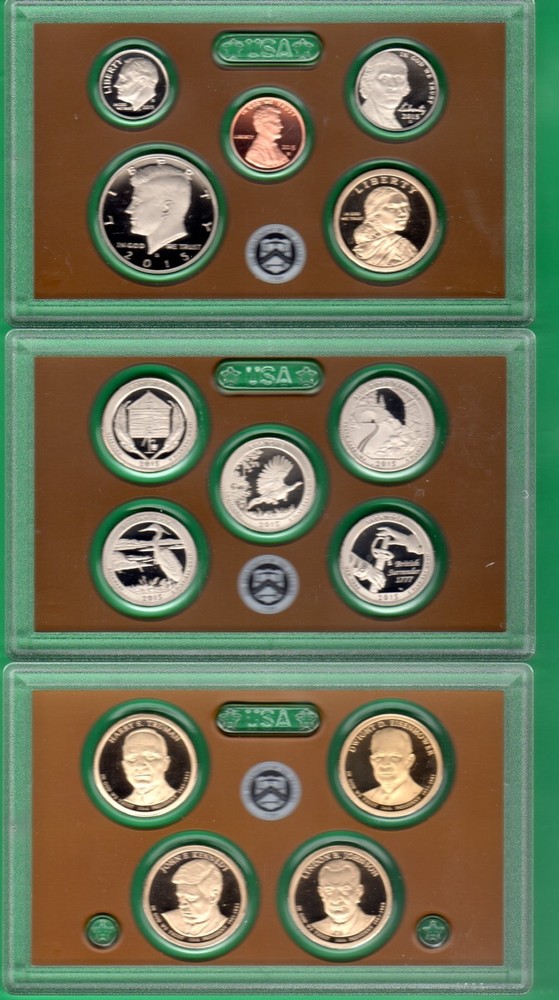 2010 through 2019 CLAD PROOF SETS 10 complete sets WITH 2019W 1 CENT