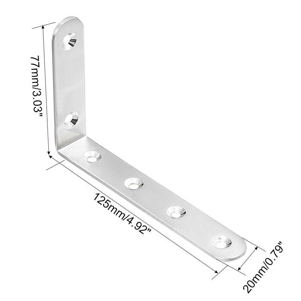 2pcs 125mmx77mmx20mm angle joint reinforcement shape L fixing element bracket