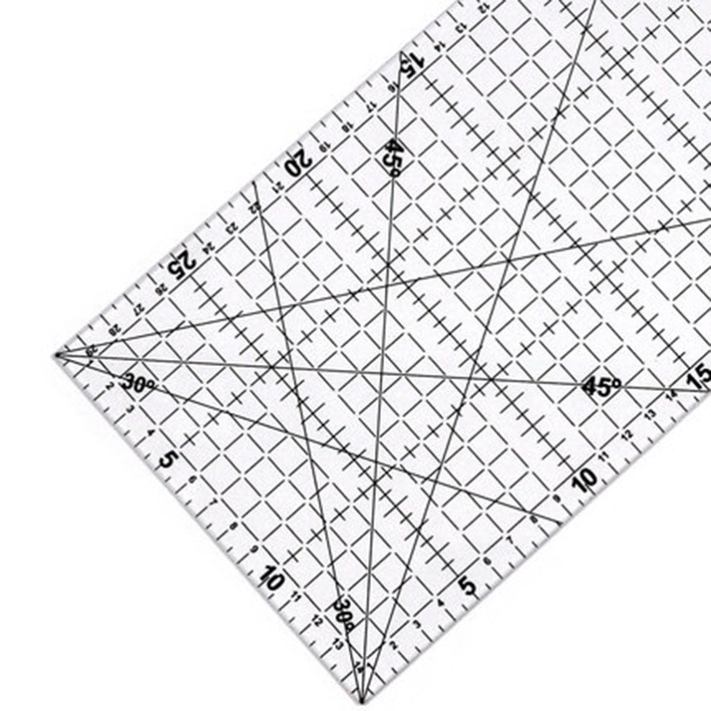 DIY Quilter's Ruler Sewing Ruler Tool with Grid Lines for Easy Precision