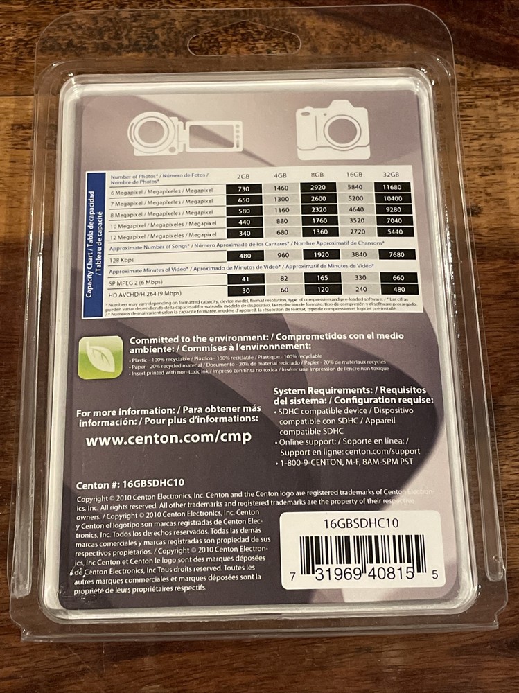 Centon 16 GB Class 10 SDHC Flash Memory Card