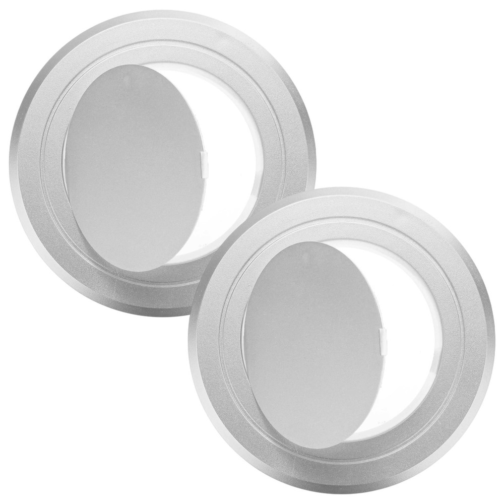 2-Pack Access Panel for Drywall, 3x3 Inch Round Plastic Removable [Silver Tone]