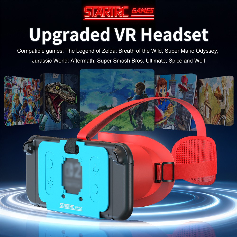VR Headset for Nintendo Switch 2 Games Console Model 3D Reality Glasses
