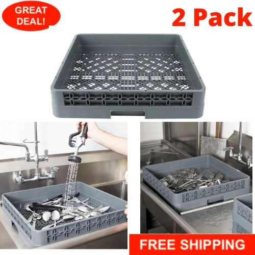 2 Pack Commercial Restaurant Full-Size Combination / Flatware Rack