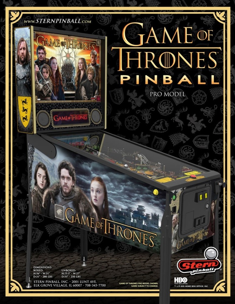 Stern Game of Thrones " PRO " Pinball Machine rubber ring kit