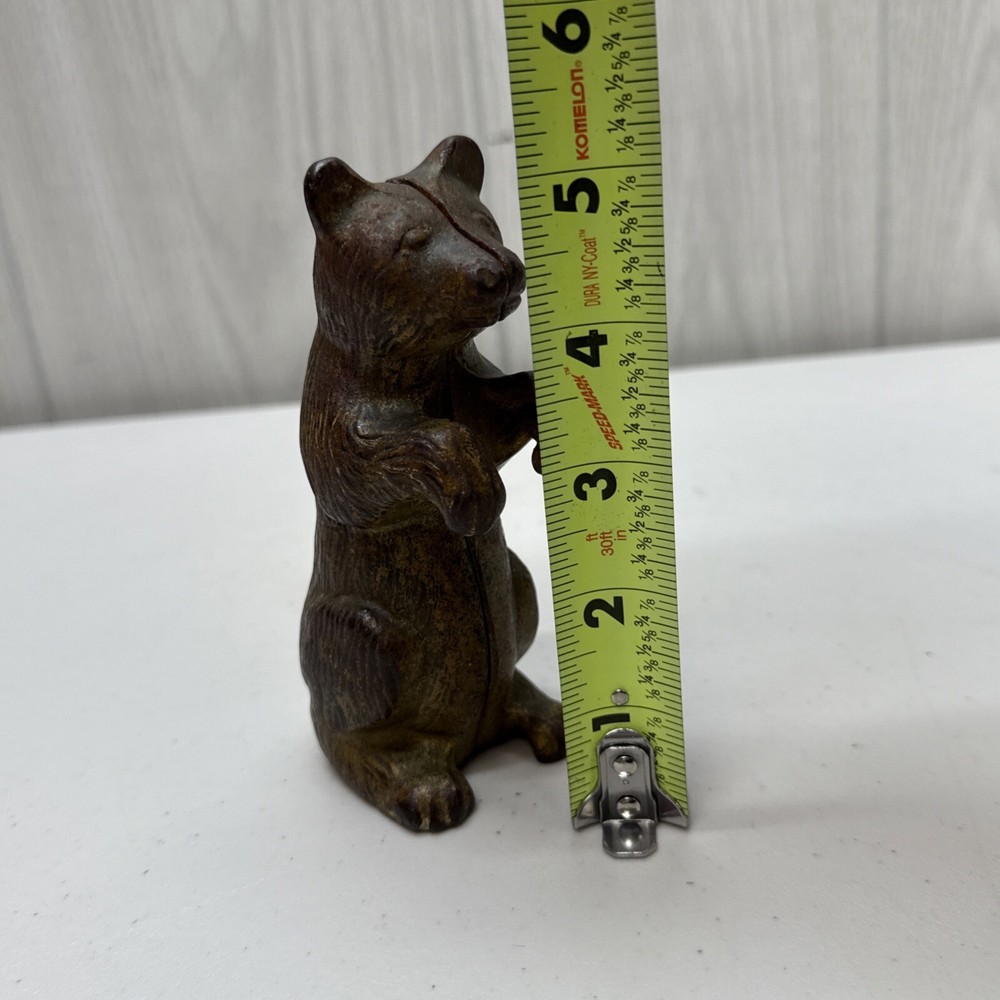 Cast Iron Standing Bear Bank "Begging Bear"