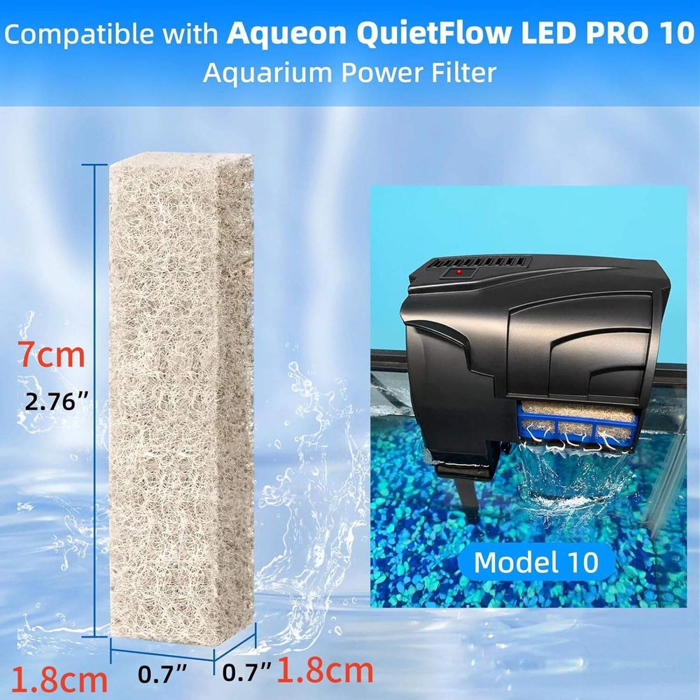 Aquarium Ammonia Filter Pads Replacement Kit Compatible For HOB Filter