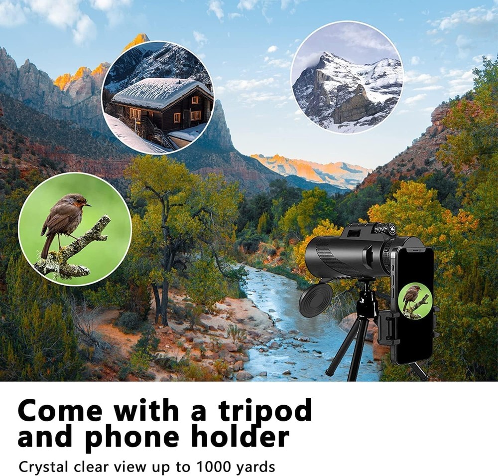 Monocular-Telescope 80x100 High Powered Monoculars Definition for Black