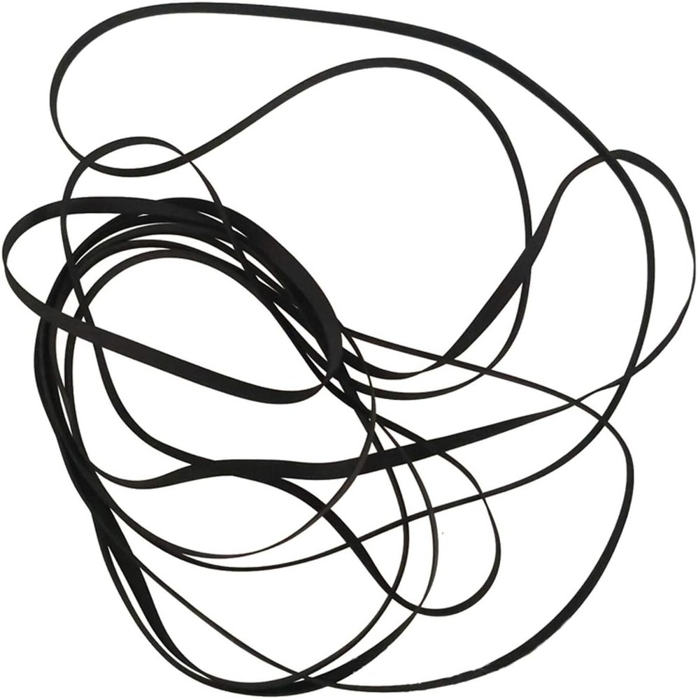 11pcs Turntable Belt Different Specifications Rubber Replace Black