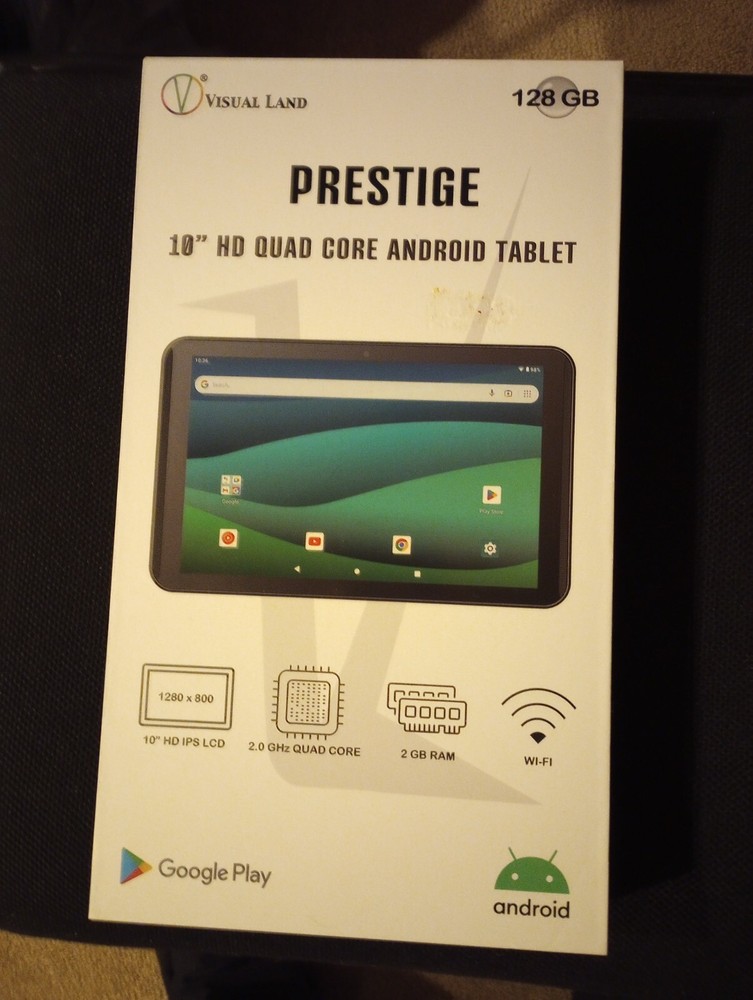 New in box prestige 10in HD quad core android tablet