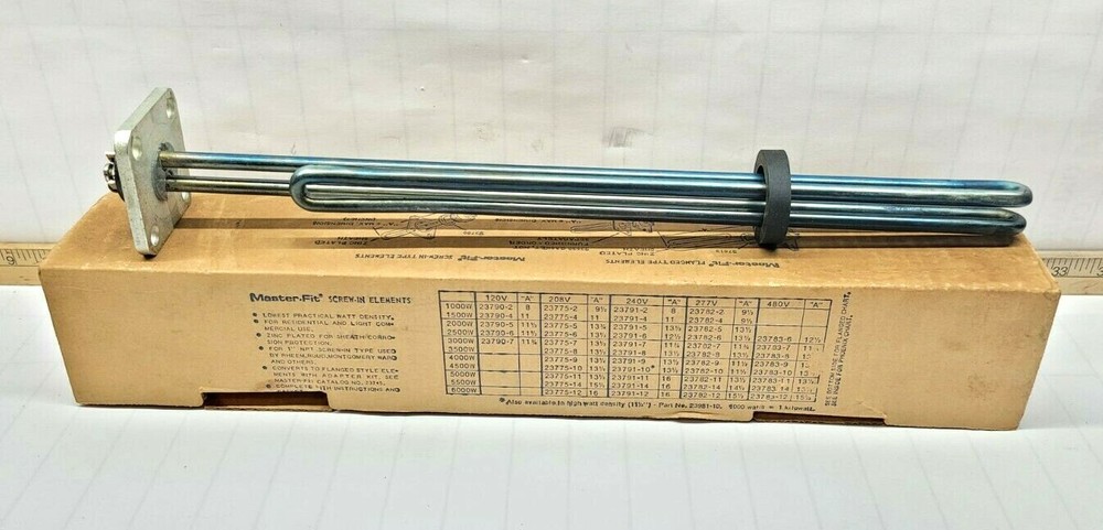 NEW AO SMITH MASTER-FIT WATER HEATER ELEMENT 480 VAC 6000 WATTS 23721-12