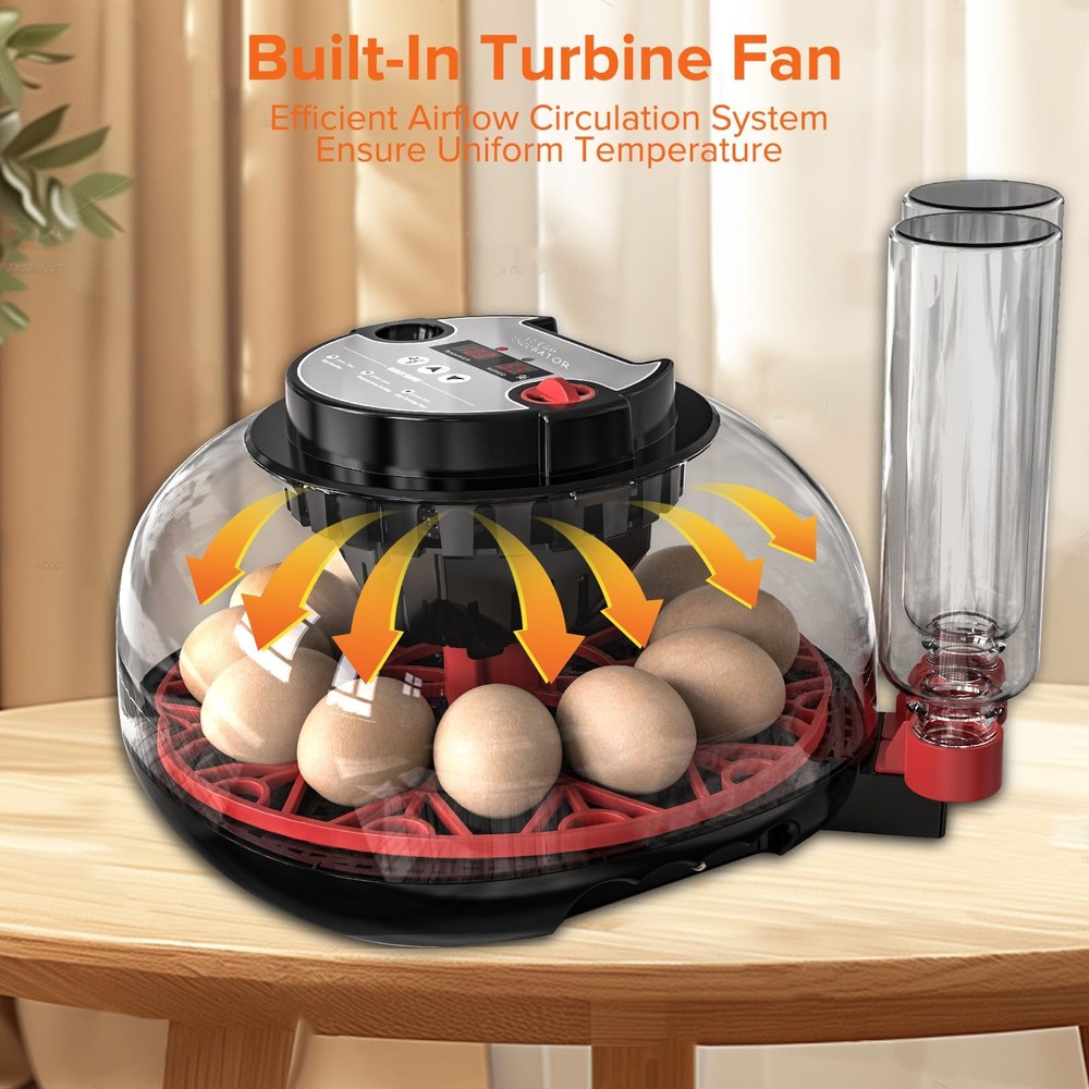 Incubator with Automatic Egg Turning and Humidity Control, Incubators for Hat...