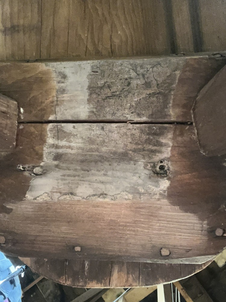 Antique primitive stitching horse saddle maker bench, patented 1892