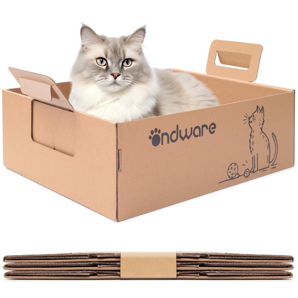3PCS Disposable Foldable Cat Litter Box 17.5x13.6