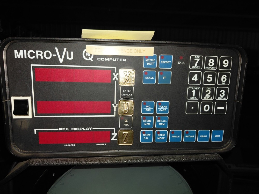 Micro-Vu Optical Comparator Metalworking Inspection Machine