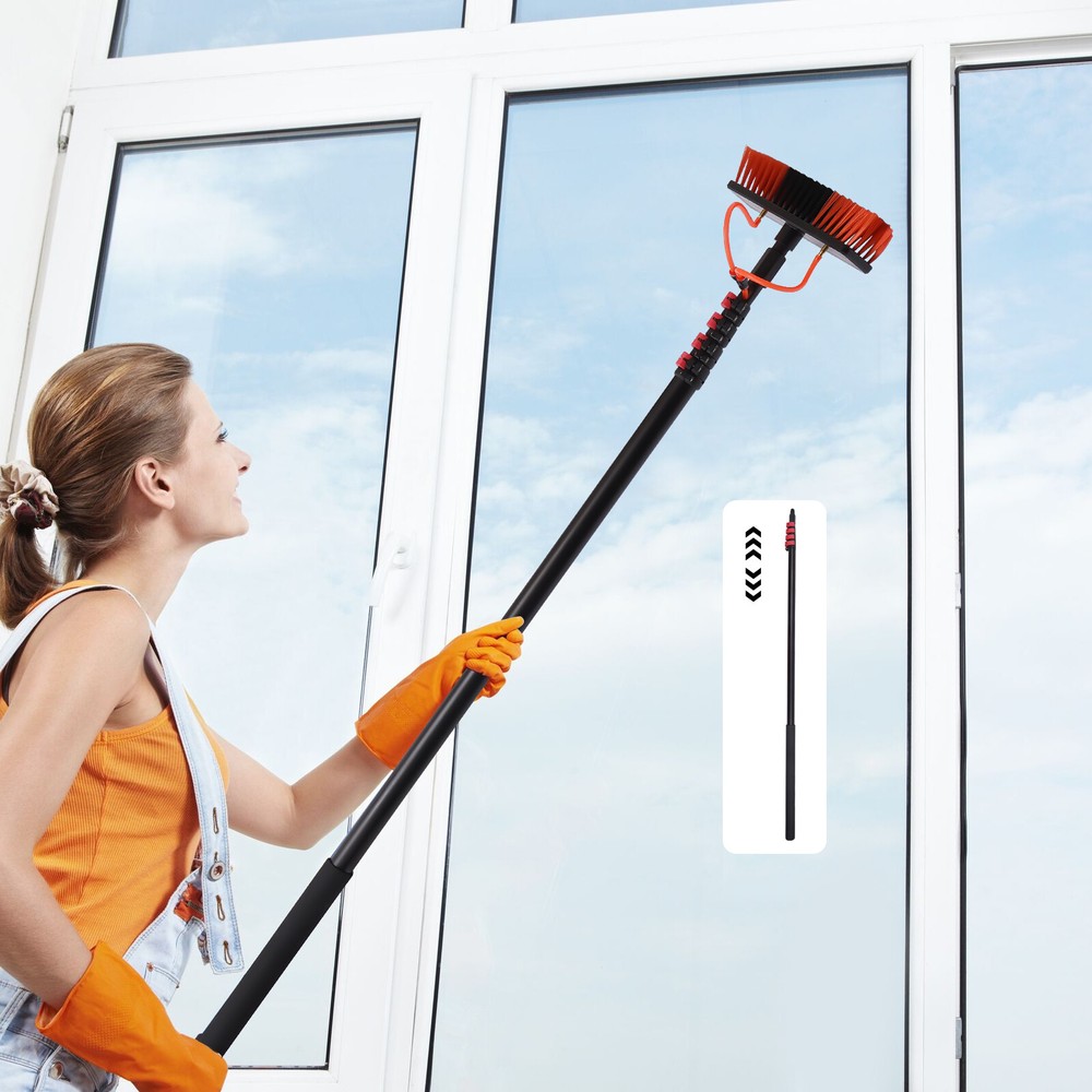 Solar Panel Cleaning Brush & Pole Kit Window Cleaner Solar Panel Cleaning System
