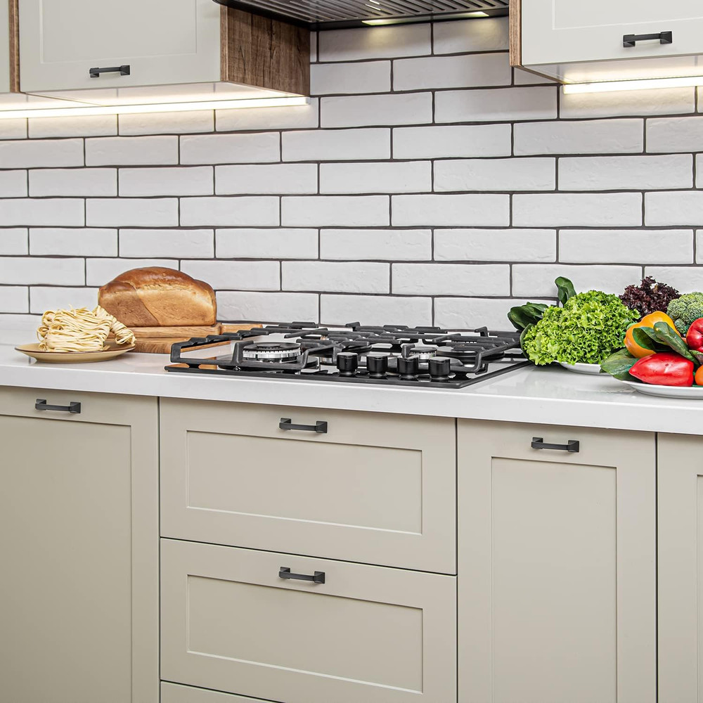 30Pack Solid 3-3/4" Square Foot Cabinet Arch Pull Kitchen Cabinet Handles Matte