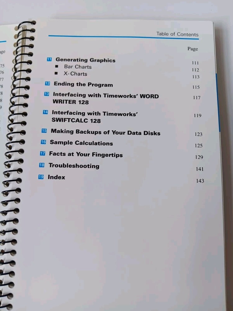 Time Works Users Manual Data Manager 128 W/Report Writer Commodore 128 Computers