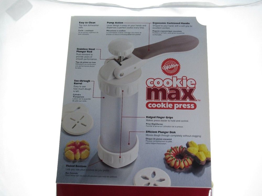 Wilton Cookie Max Cookie Press Plastic 12 Designs Ergonomic Handle