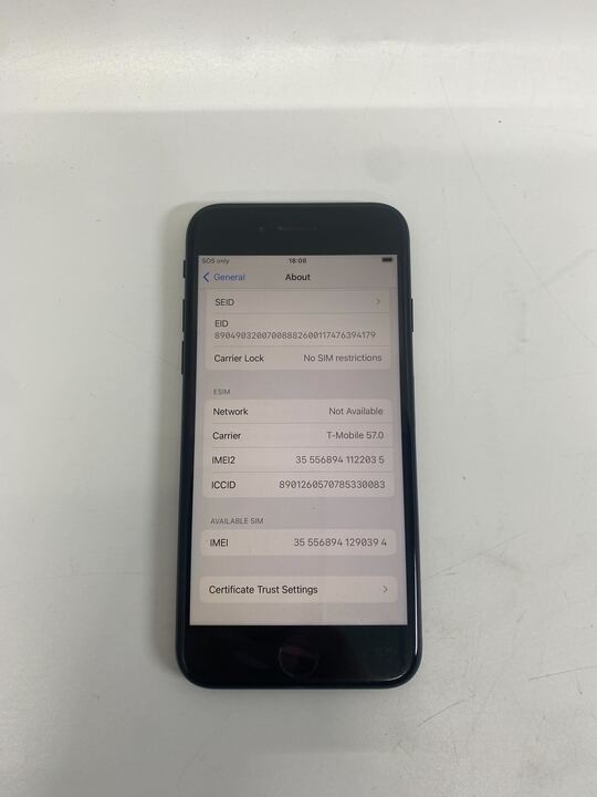 Apple iPhone SE3 64GB Midnight, T-Mobile Good Battery