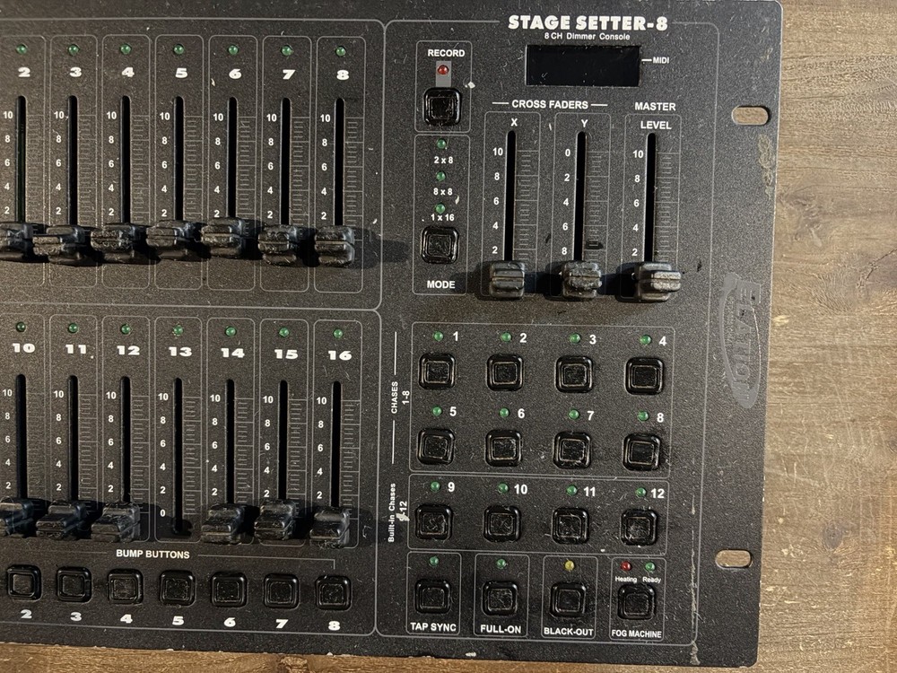 (Powers On) Elation Stage Setter 8 16CH DMX Lighting Controller Console