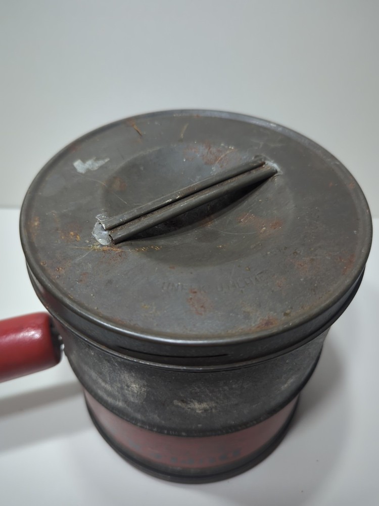 ✨VINTAGE✨ 1920's Duplex Sifter Lable RED HANDLE 5 cup