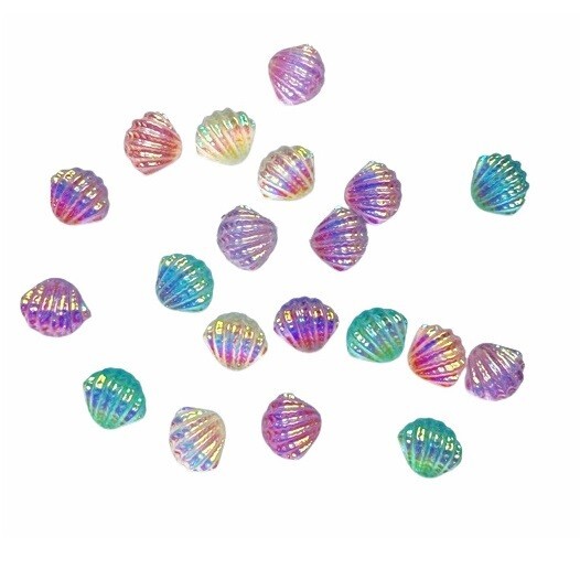 Tiny Iridescent Seashells - Shelly's Buttons - Craft Embellishments - Scrapbook