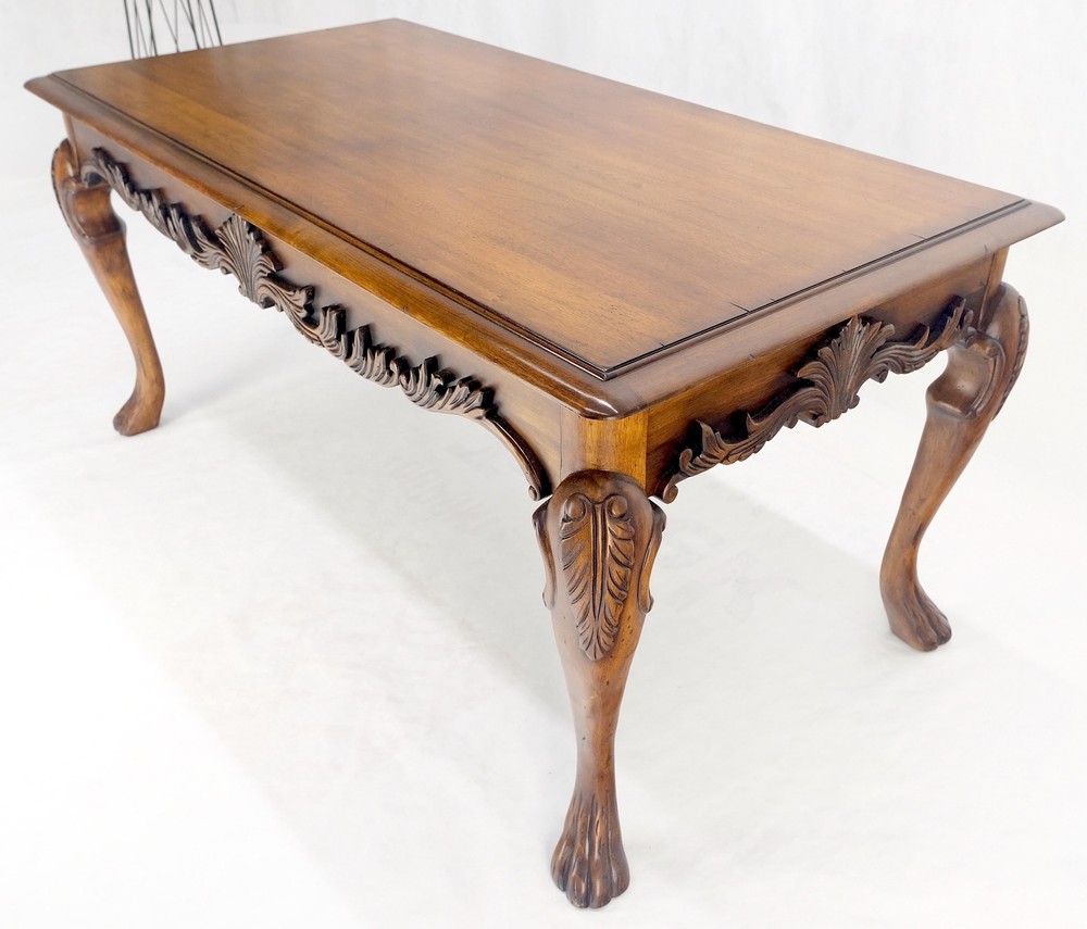Spanish Colonial Carved Walnut 1 Drawer Writing Library Table Desk Console MINT!
