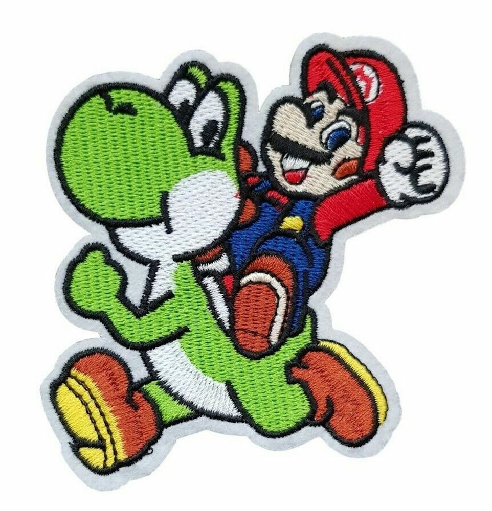 Super Mario And Yoshi Game Characters Embroidered Iron On Patch