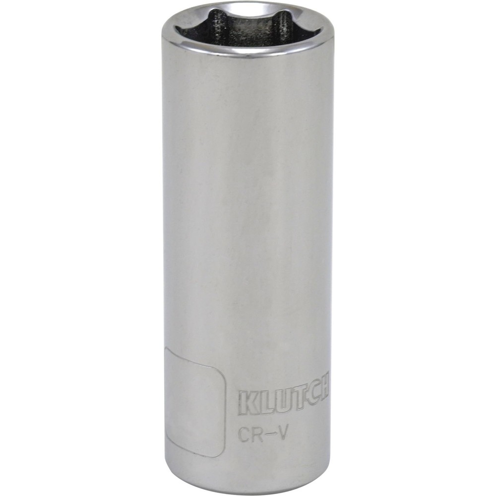 Klutch Deep Socket, Metric, 21mm, 1/2in.-Drive, 6-Pt.