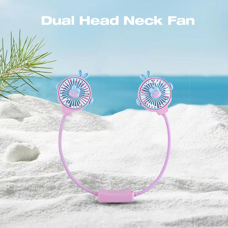 USB & Solar - Powered Visor Fan Hat PInk