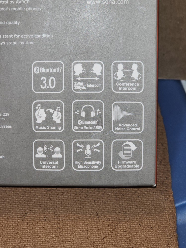 SENA Bluetooth Mic & Intercom Microphone BT10 01 Stereo Headset Music Sharing