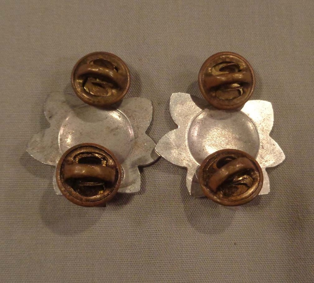US Army/USMC Lt. Colonel & USN Commander Insignia Matched Pair Sterling Push Pin