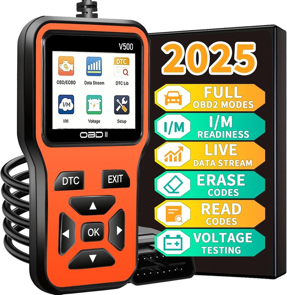 OBD2 Scanner Diagnostic Tool - Check Engine Light Code Scanner Tool with Reset,