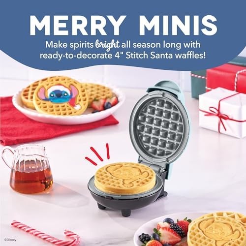 Mini Stitch Santa Holiday Waffle Maker